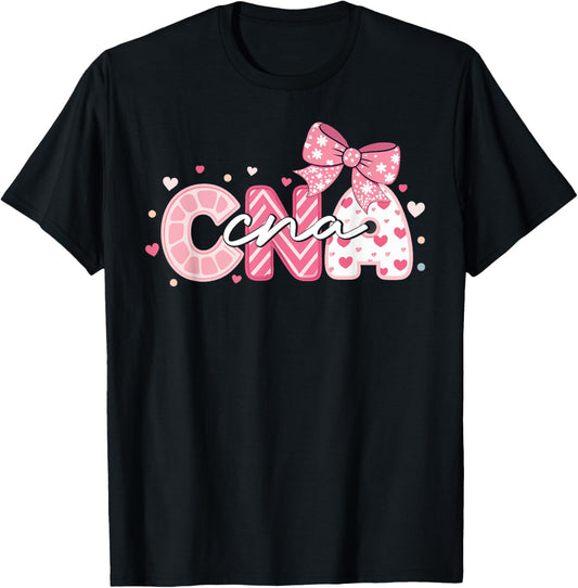 CNA Week Nursing Stethoscope Coquette Bow CNA Week T-Shirt