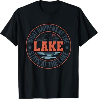 What Happens At the Lake Stays At the Lake Paddle Boat Gift T-Shirt