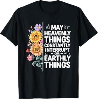 CharlIan Minds - Heavenly Things Interrupt Earthly Unisex-Adults Black Short Sleeve T-Shirt