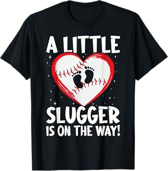 Womens Baseball Pregnancy Announcement Spring Baby Rev T-Shirt