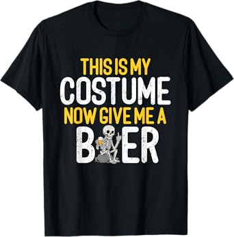 This is My Costume Beer Lover Skeleton Drinking Halloween T-Shirt