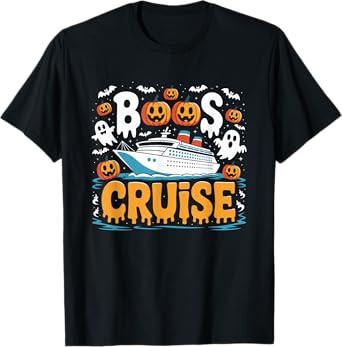 Halloween Party Wine Beer Drinking Boos Cruise T-Shirt