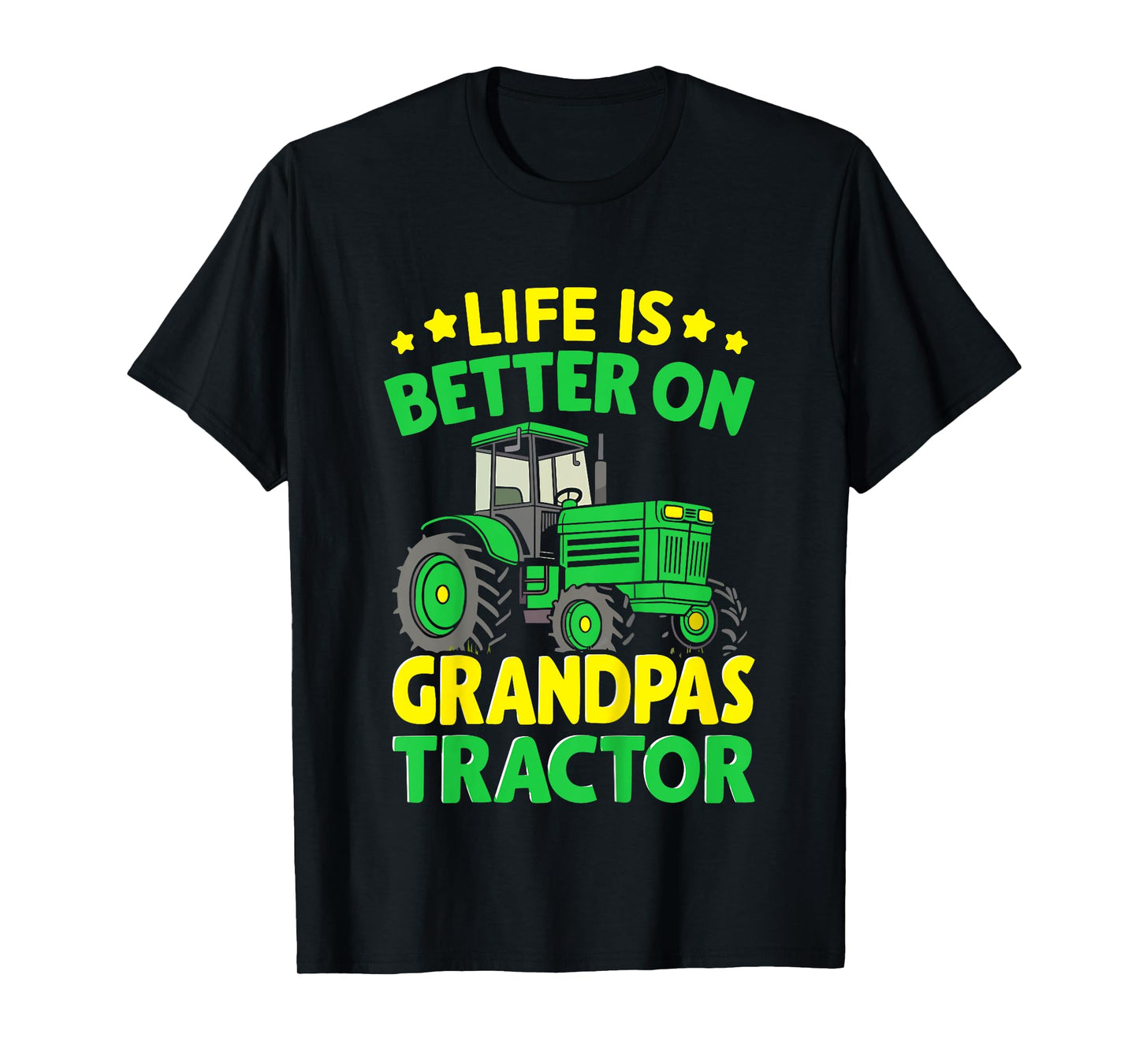 Kids Farmer Funny Tractor Boy On Grandpas Tractor T-Shirt