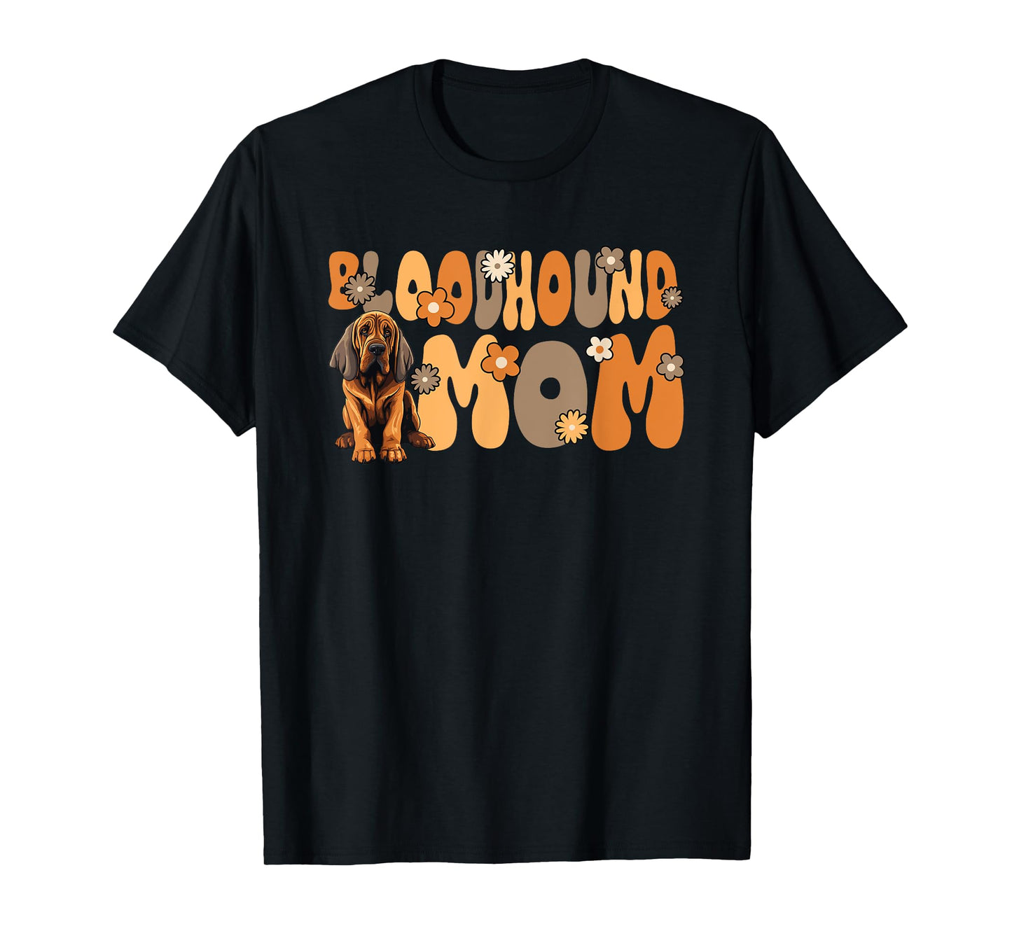 Bloodhound Groovy World's Best Bloodhound Mom T-Shirt