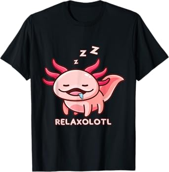Cute Axolotl Adorable Amphibia Mexican Salamander Relaxolotl T-Shirt
