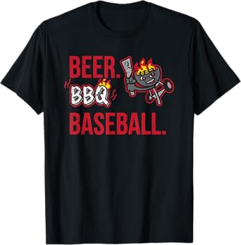 Beer Bbq Baseball Fire Summer Coming T-Shirt