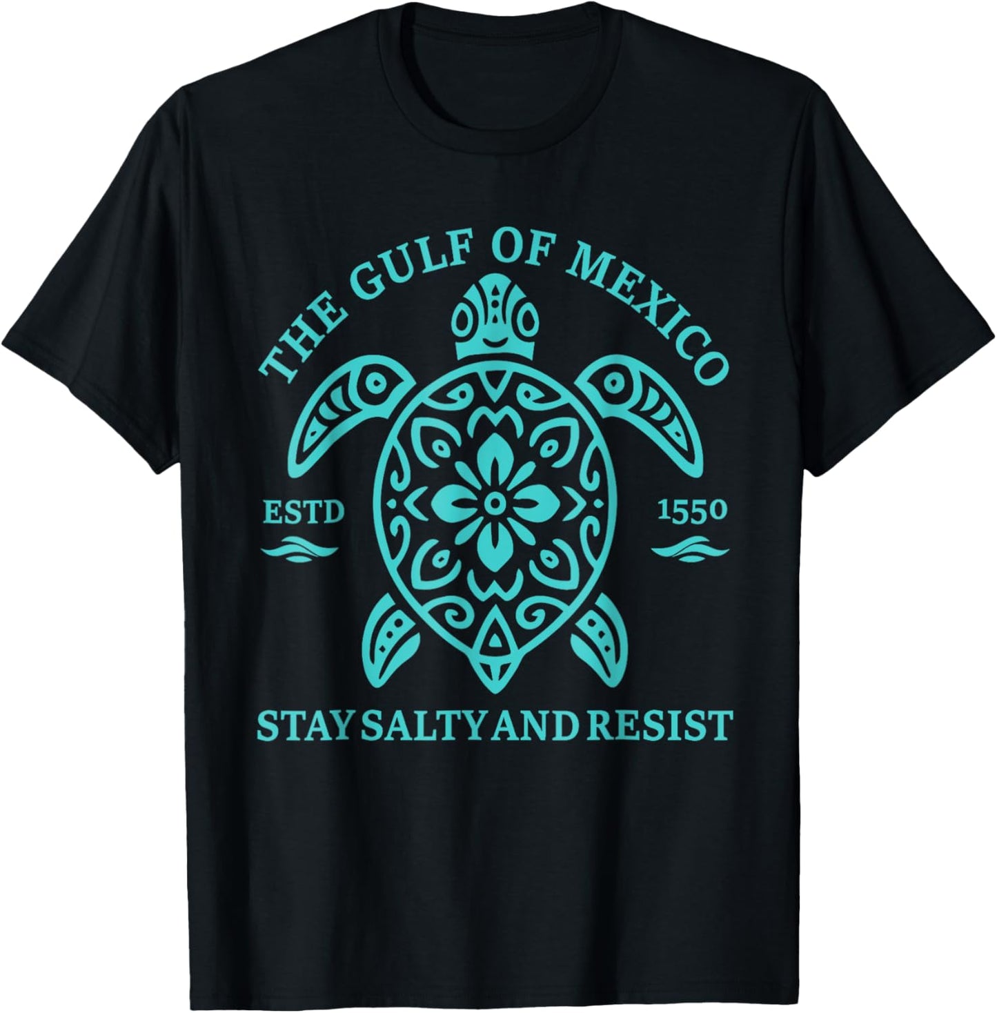 Gulf of Mexico 1550 Turtle Retro Vintage Gulf for Men Women T-Shirt