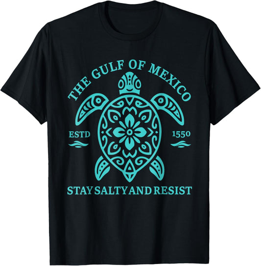 Gulf of Mexico 1550 Turtle Retro Vintage Gulf for Men Women T-Shirt