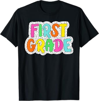 First Grade Back To School Dalmatian Dots Teacher Student T-Shirt