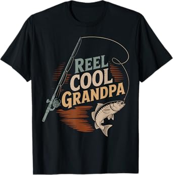 Funny Fishing Vintage Reel Cool Grandpa T-Shirt