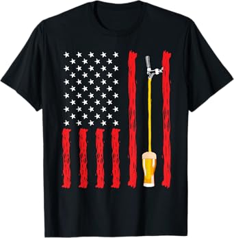 American Flag Craft Beer Brewery Design T-Shirt
