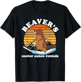 Beaver's Cooter Canoe Rentals Vintage Design T-Shirt