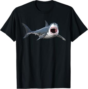 realistic great white shark for lovers of Fish T-Shirt