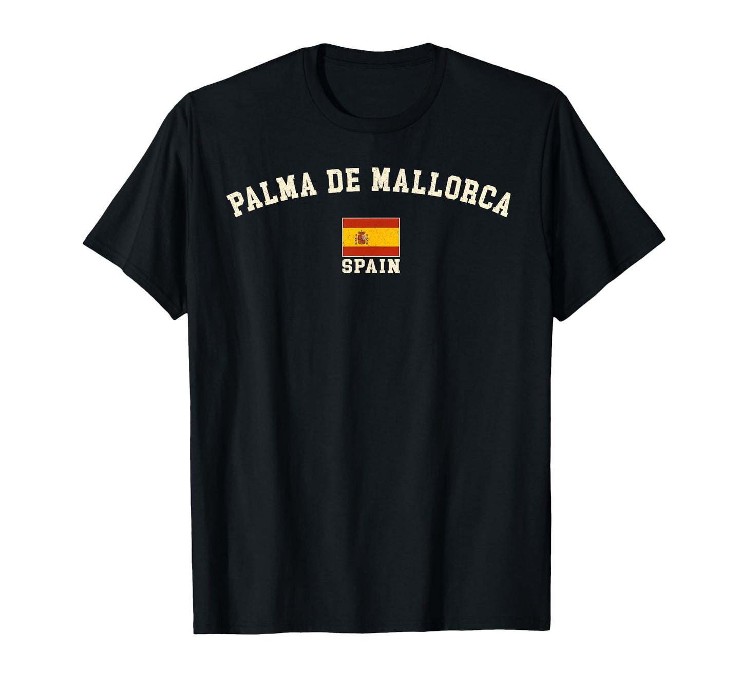 Vintage Palma De Mallorca Spain Spanish Flag Souvenir Retro T-Shirt