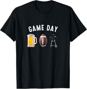 Game Day Beer Football BBQ Tailgating Party Essentials T-Shirt
