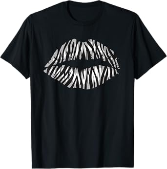 Funny Zebra Design For Women Girls Mom Zoo Zebra Print Zebra T-Shirt