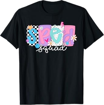 SPED Teacher Squad Floral Special Education Back to School T-Shirt