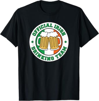 Official Irish Drinking Team Flag of Ireland Beers Funny T-Shirt