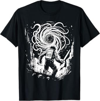 Void Vintage Astronaut Defender - Fighting Monster In Space T-Shirt