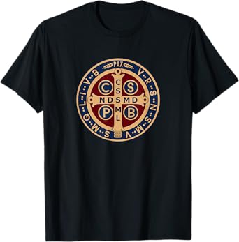Medal of Saint Benedict Benedict Blessing Catholic T-Shirt