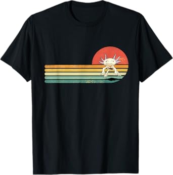 Axolotl Shirt Retro Style Animal Amphibian Pet Axolotl Lover T-Shirt