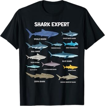 Funny Shark Tee for Men Ocean Fish Kids & Toddler Boys Shark T-Shirt