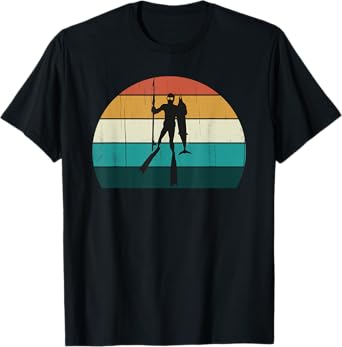 Retro Spearfishing Diver: Vintage Fisherman / Fishing Diving T-Shirt