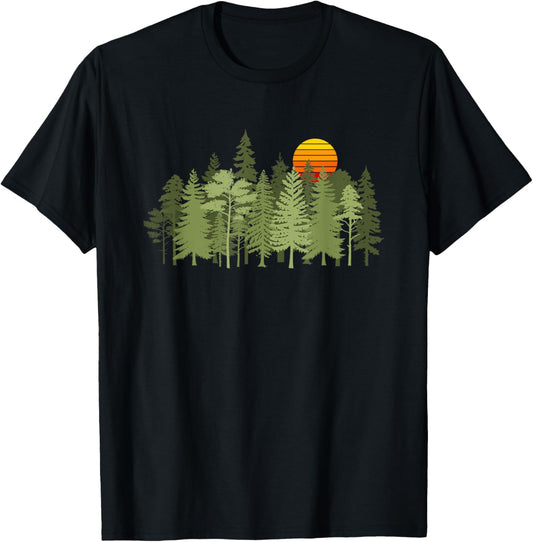 Trees Wildlife Nature Vintage Forest T-Shirt