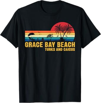 Family Vacation Grace Bay Beach Turks & Caicos Sea Turtle T-Shirt