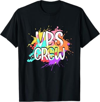 I Love VBS Crew Vacation Bible School Paint Splatter T-Shirt