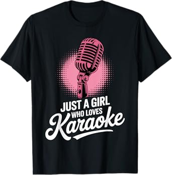 Cool Karaoke Art For Women Girls Singing Music Karaoke Lover T-Shirt