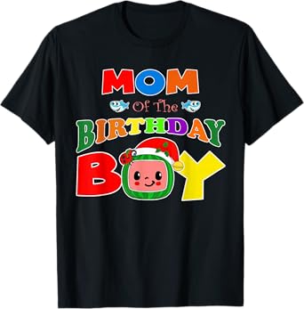 Mom and Dad Of The Birthday Boy Funny Melon Family Matching T-Shirt