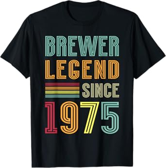Brewing Legend 1975 Brewery Brewmaster 50 Years Brewer T-Shirt