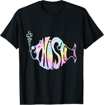 Colorful Phish-Jam, Tie-Dye Tee For Fisherman, Fish Graphic T-Shirt