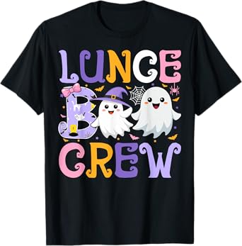 Lunch Boo Crew Cafeteria Workers Lunch Lady Spooky Halloween T-Shirt
