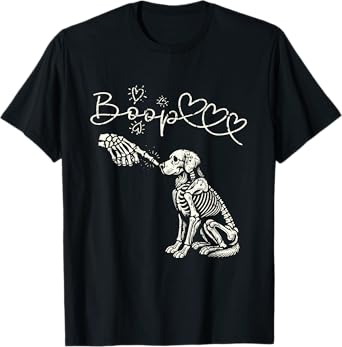 Skeleton Hand Boop Golden Retriever Dog Lover T-Shirt for Men Women Kids
