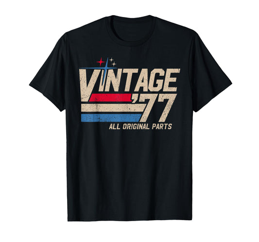 Vintage '77 Retro 48th Birthday for Men Dad USA Since 1977 T-Shirt