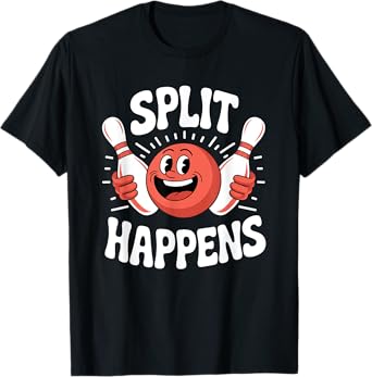Split Happens Retro Bowling T-Shirt