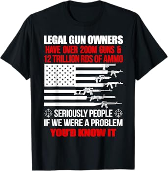 Legal Gun Owners Have Over 200m Guns 12 Trillion Rds Of Ammo T-Shirt