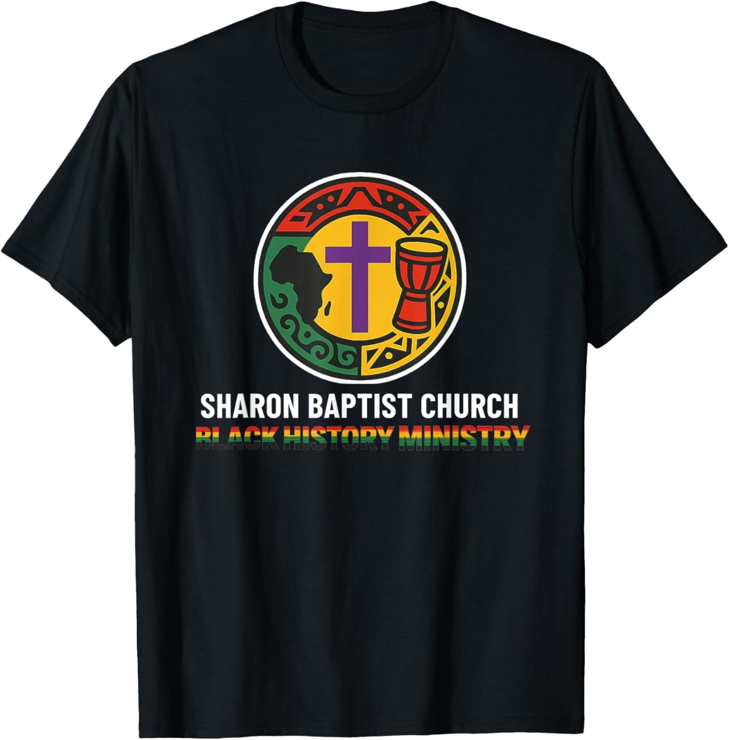 Purple Cross Black Ministry T-Shirt