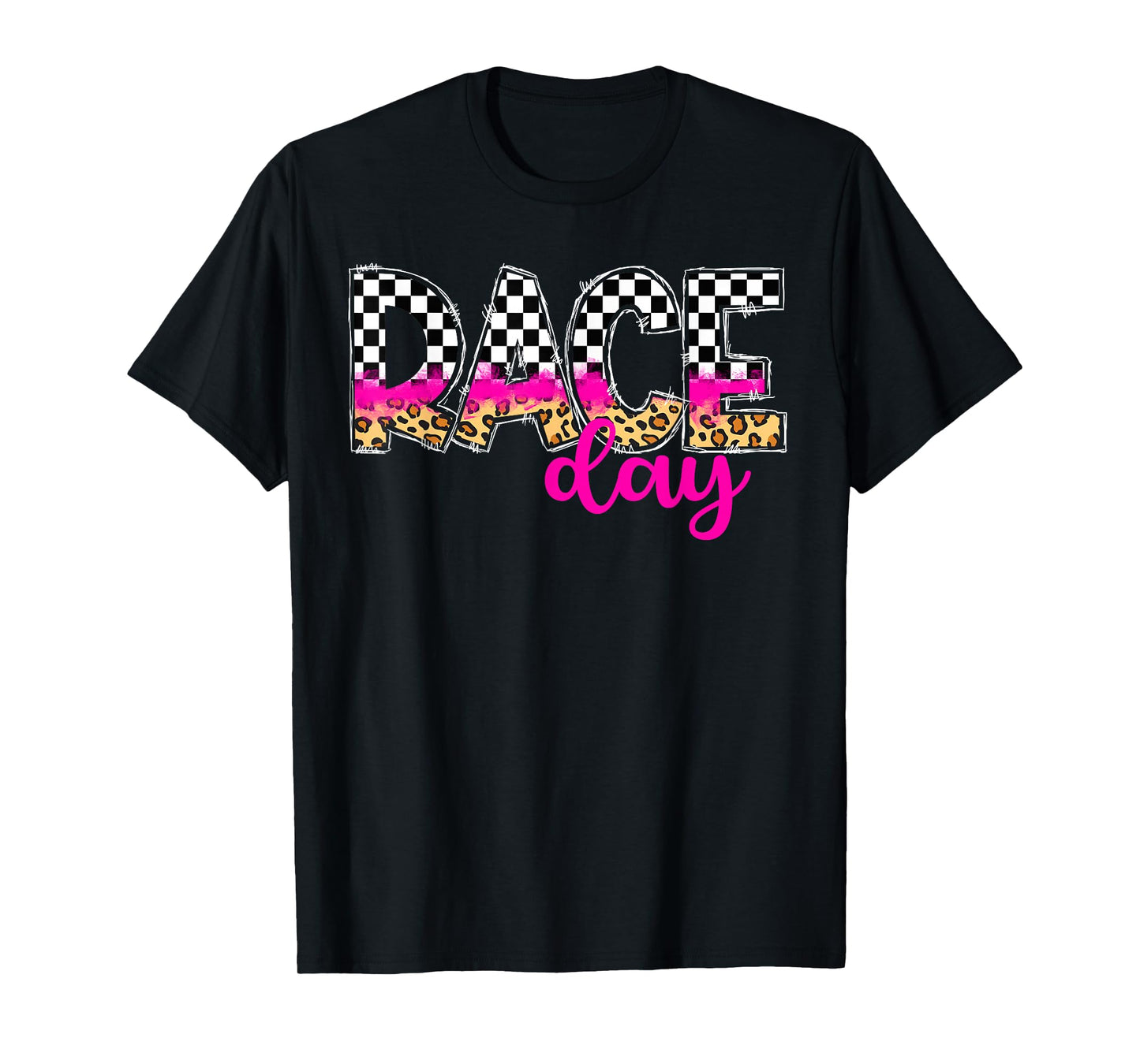 Car Race Day Car Racing Day Race Days Checkered Flag T-Shirt