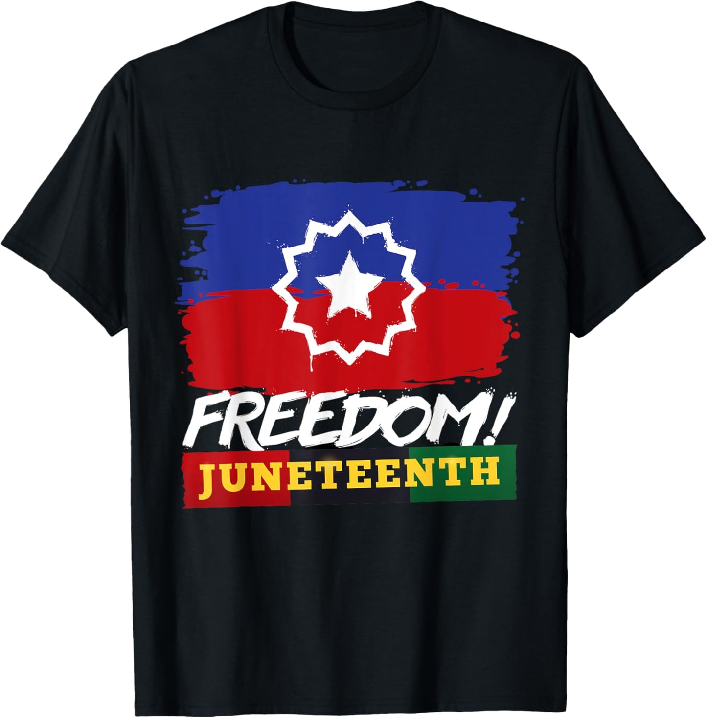 Black Proud African American for Juneteenth Flag T-Shirt