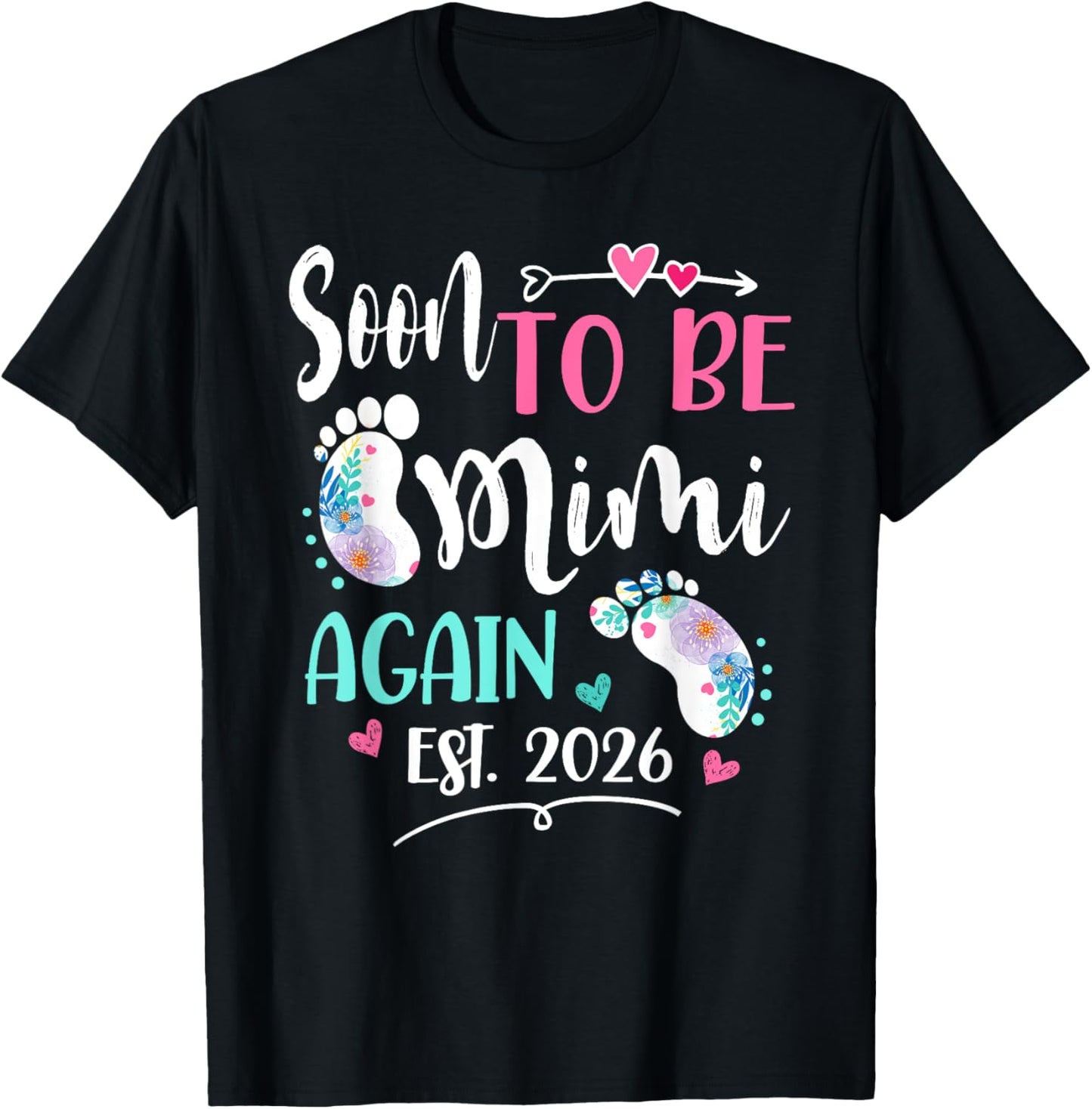 Womens Soon to be Mimi Again 2026 Mother's Day T-Shirt