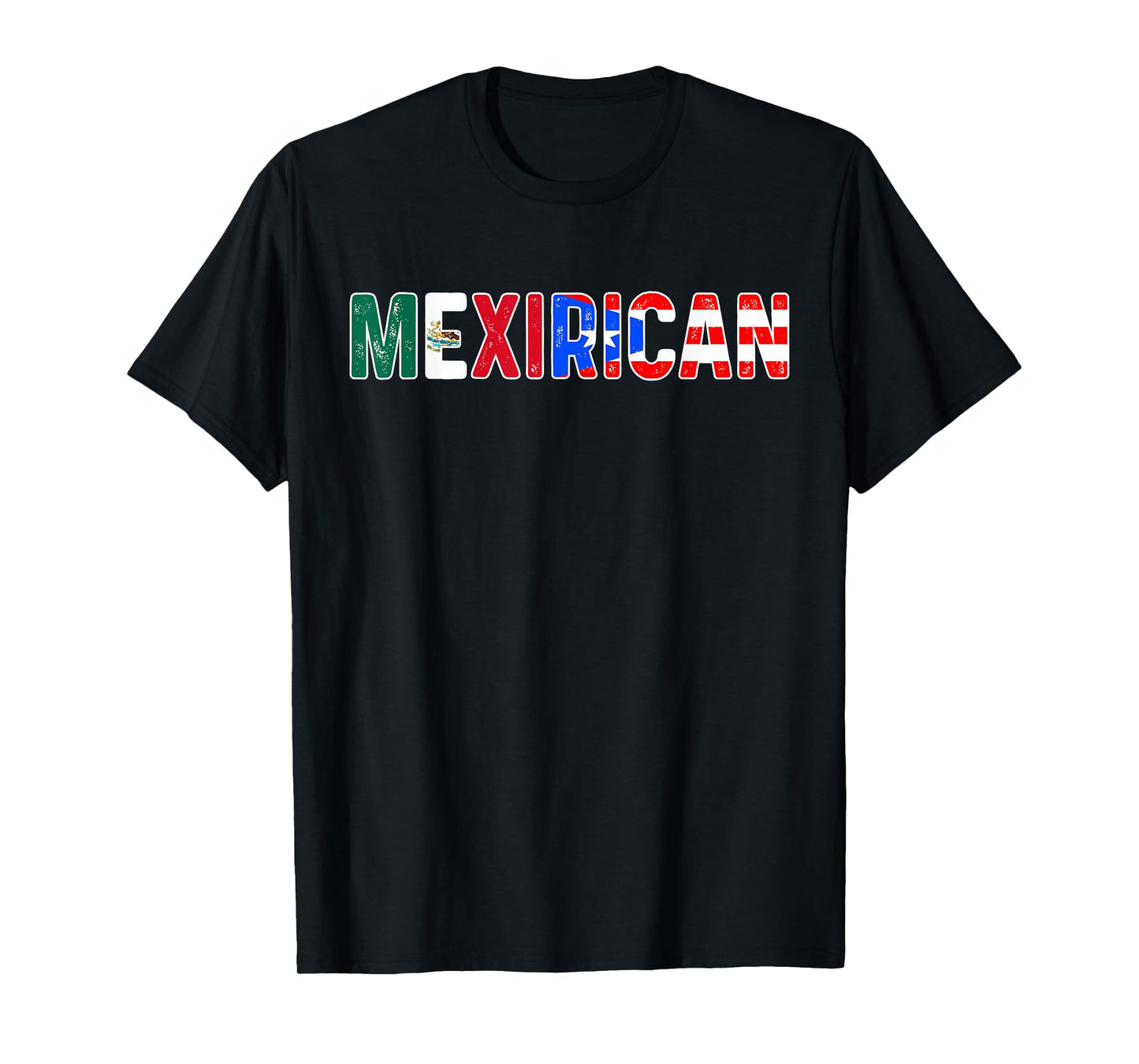 Mexirican Mexican Puerto Rican Flags T-Shirt