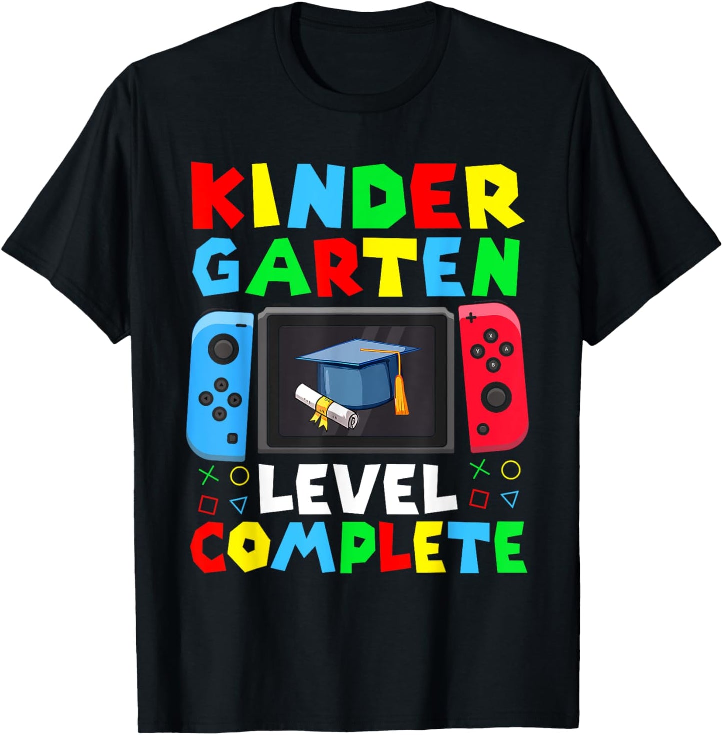 Kindergarten Level Complete Graduation Class 2025 Gamer Boys T-Shirt