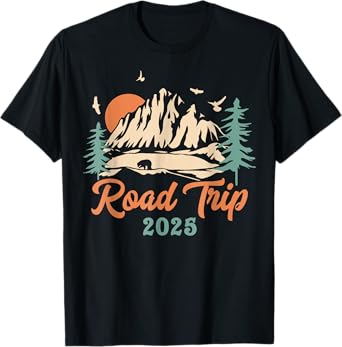 Road Trip 2025 Vacation Girls Trip Adventure Gift For Family T-Shirt