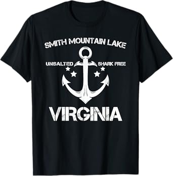 SMITH MOUNTAIN LAKE VIRGINIA Funny Fishing Camping Gift T-Shirt