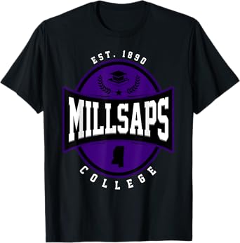 Millsaps College Arch Vintage Design Retro Men Women T-Shirt