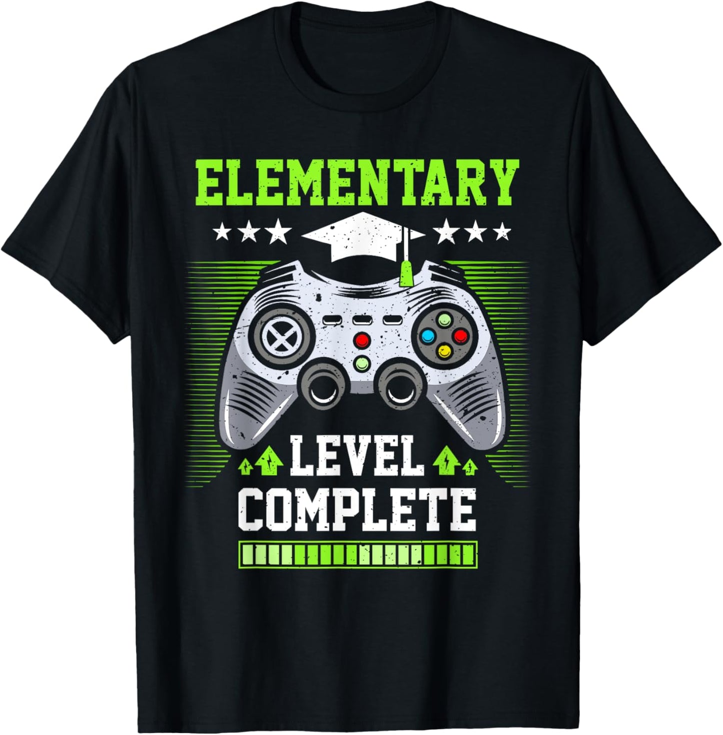 Elementary Level Complete Graduation Class 2025 Gamer Boys T-Shirt