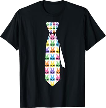 Funny easter tie with bunnies for boys and men T-Shirt